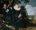 Marriage Portrait of Isaac Massa en Beatrix van der Laen Dutch Golden Age Frans Hals